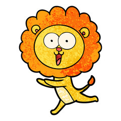 happy cartoon lion