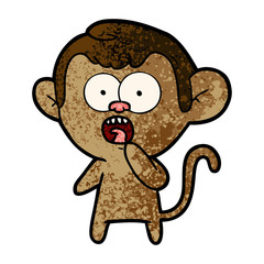 cartoon shocked monkey