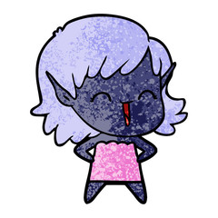 cartoon elf girl