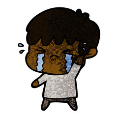 cartoon boy crying