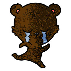 Obraz premium crying cartoon bear