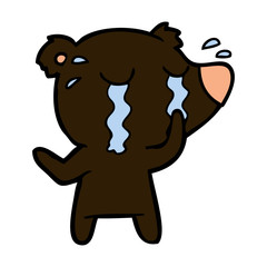 crying bear cartoon character