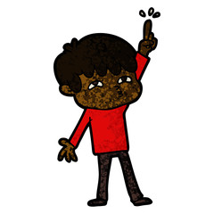 cartoon boy asking question