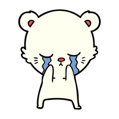 sad little polar bear cartoon