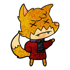 cartoon dead fox