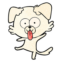 Obraz na płótnie Canvas funny cartoon dancing dog