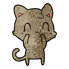 Obraz na płótnie Canvas cartoon happy cat