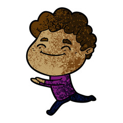 cartoon friendly man