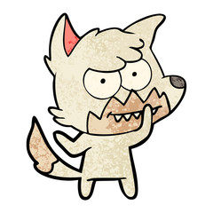 cartoon grinning fox