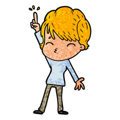 cartoon woman thinking
