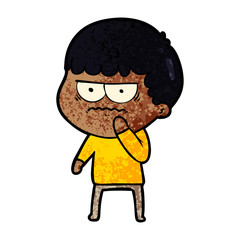 Obraz premium cartoon annoyed man