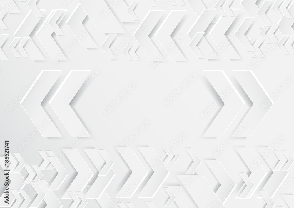 Aufkleber Abstract arrows background with paper art style.For business template.Vector illustration.