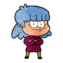 cartoon smiling woman