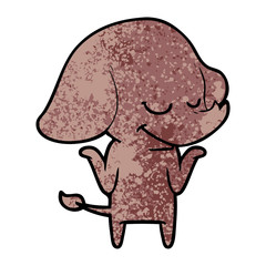 Obraz premium cartoon smiling elephant