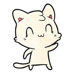 cartoon happy cat