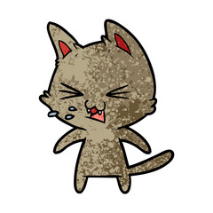 cartoon cat hissing