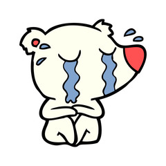 sad little polar bear cartoon