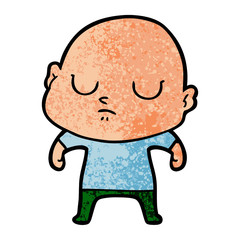cartoon bald man
