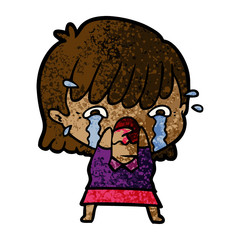 cartoon girl crying