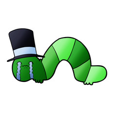 cartoon caterpillar obsessing over his regrets