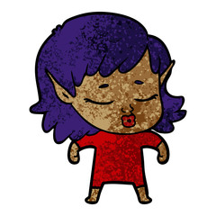 pretty cartoon elf girl