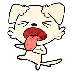 cartoon disgusted dog