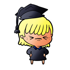 annoyed cartoon girl