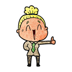 cartoon happy old lady