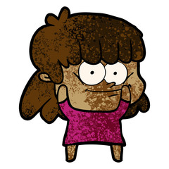 cartoon smiling woman