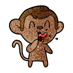 crazy cartoon monkey