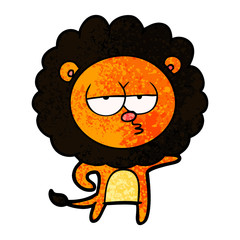 cartoon bored lion