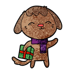 happy cartoon dog