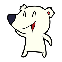happy polar bear cartoon