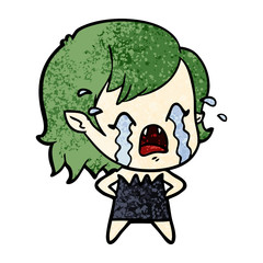 cartoon crying vampire girl