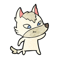 friendly cartoon wolf