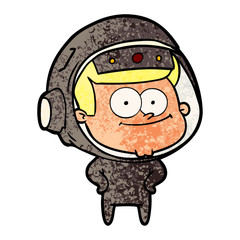 happy astronaut cartoon