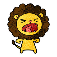 cartoon angry lion