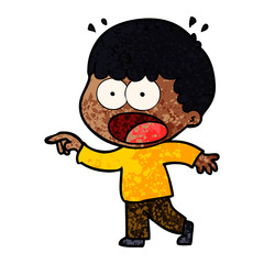 cartoon shocked man pointing