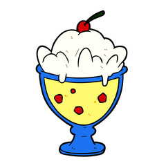 cartoon tasty dessert