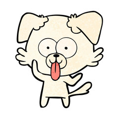 cartoon dog with tongue sticking out