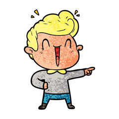 cartoon excited man
