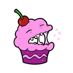 funny cartoon cupcake