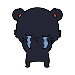 Obraz premium crying bear cartoon character