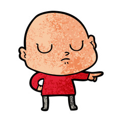 cartoon bald man
