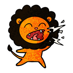 cartoon roaring lion