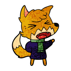 angry cartoon fox