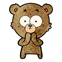 worried bear cartoon