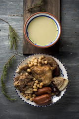 cocido madrileno, typical of Madrid, Spain