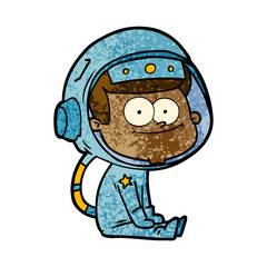 happy astronaut cartoon