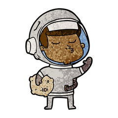 Obraz premium cartoon confident astronaut